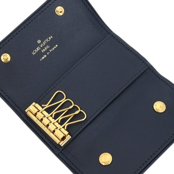 Louis Vuitton Blue Monogram Mini Lin Multicles 4 Key Case - Picture 6 of 12